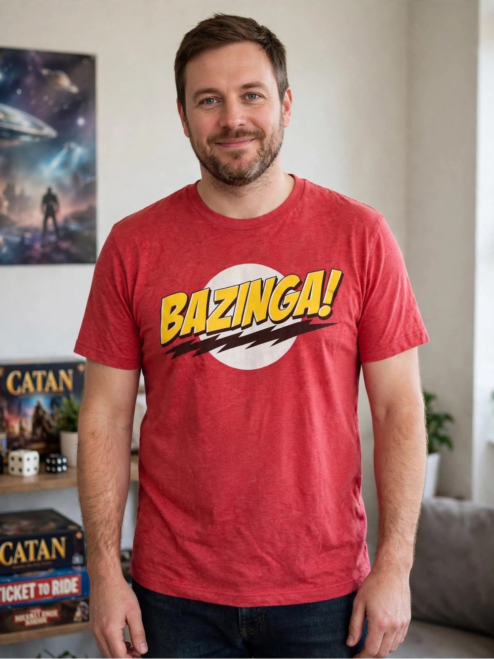 BAZINGA! T shirt XL- Young Sheldon & Big Bang Theory